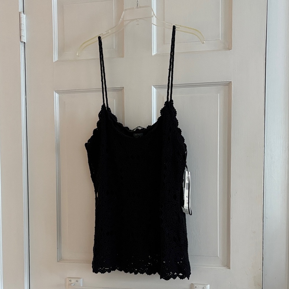 NWT Ralph Lauren Black Crochet Top